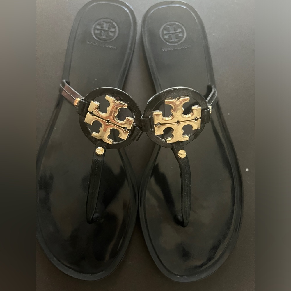 Tory Burch black jelly sandals